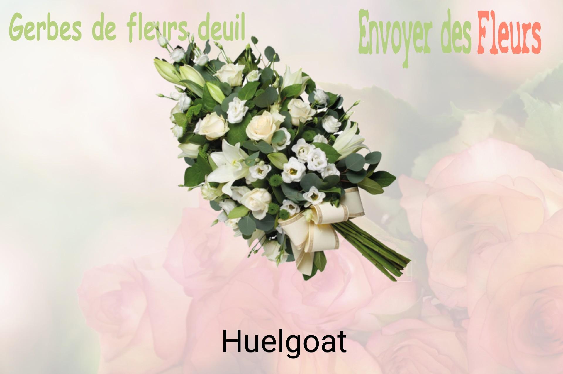 Gerbe de fleurs de deuil livrée à Huelgoat